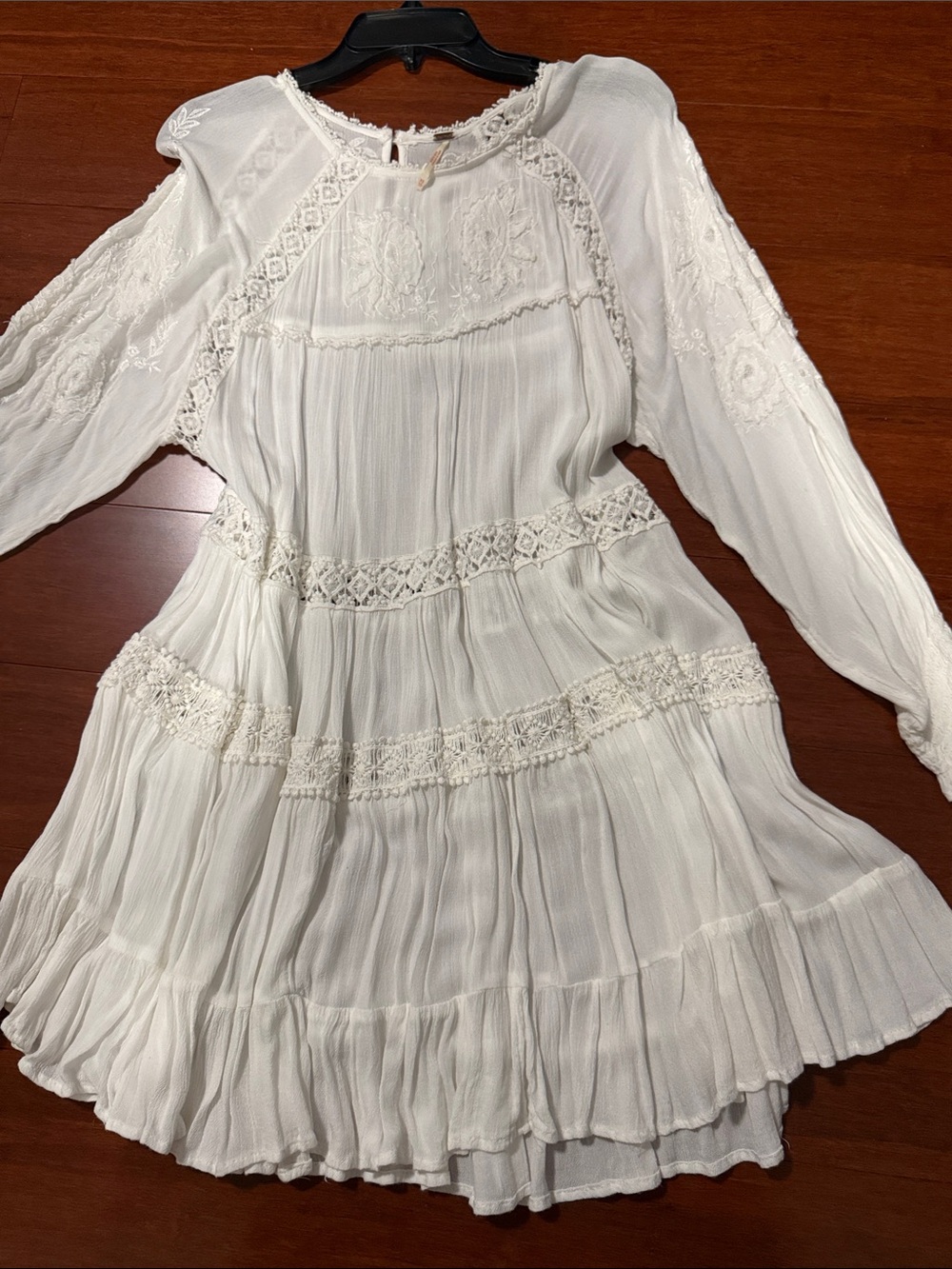 Women’s Free People  White Lace Tiered Dress